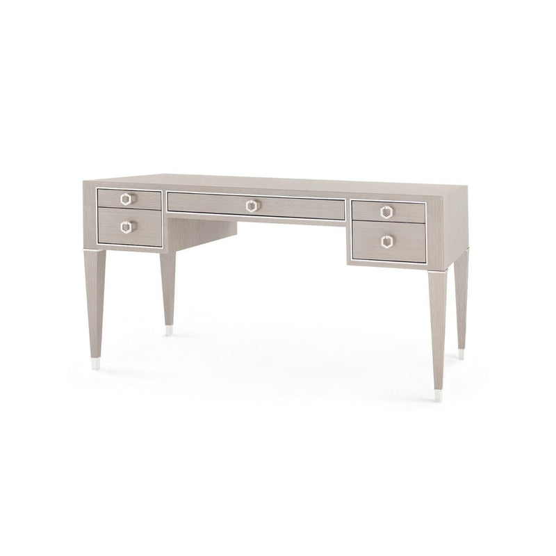 Lanna Taupe Grey and Nickel Desk