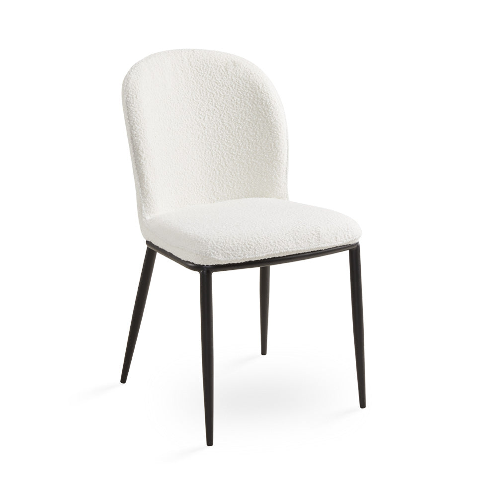 Ellison White Boucle Dining Chair