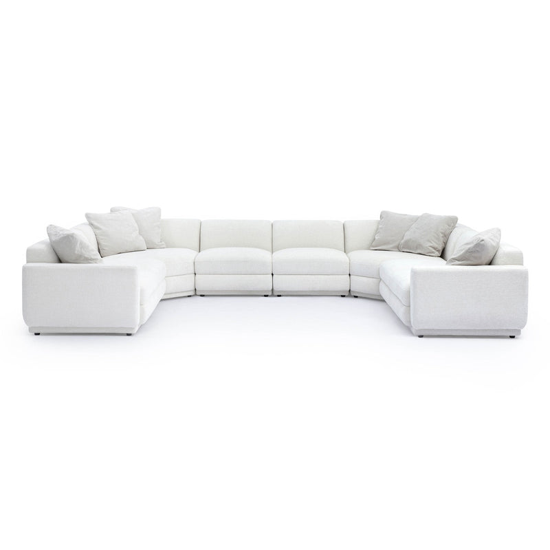 Arabella 143.2" Cream Chenille Modular U-Sectional