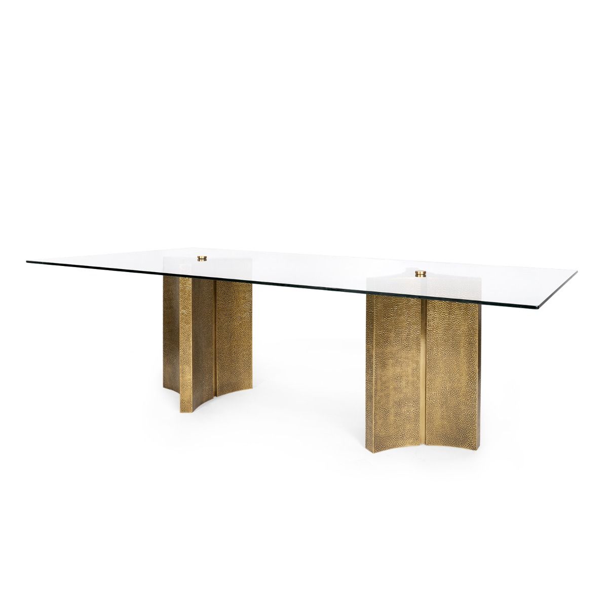 Damon 94.5" Antique Brass Dining Table