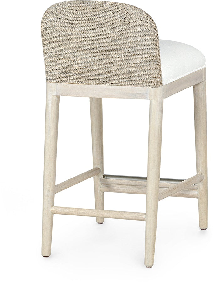 Surrey Performance White Basket Weave Counter Stool