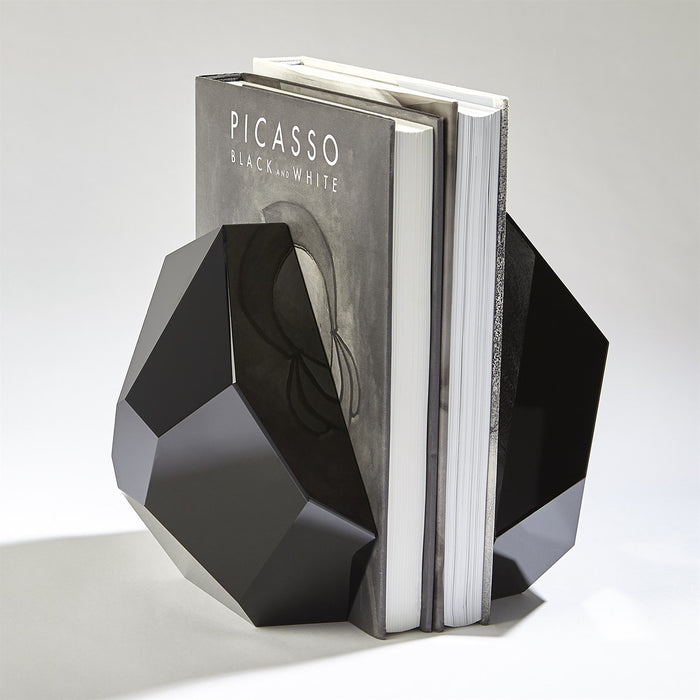 Cherie S/2 Black Crystal Bookends