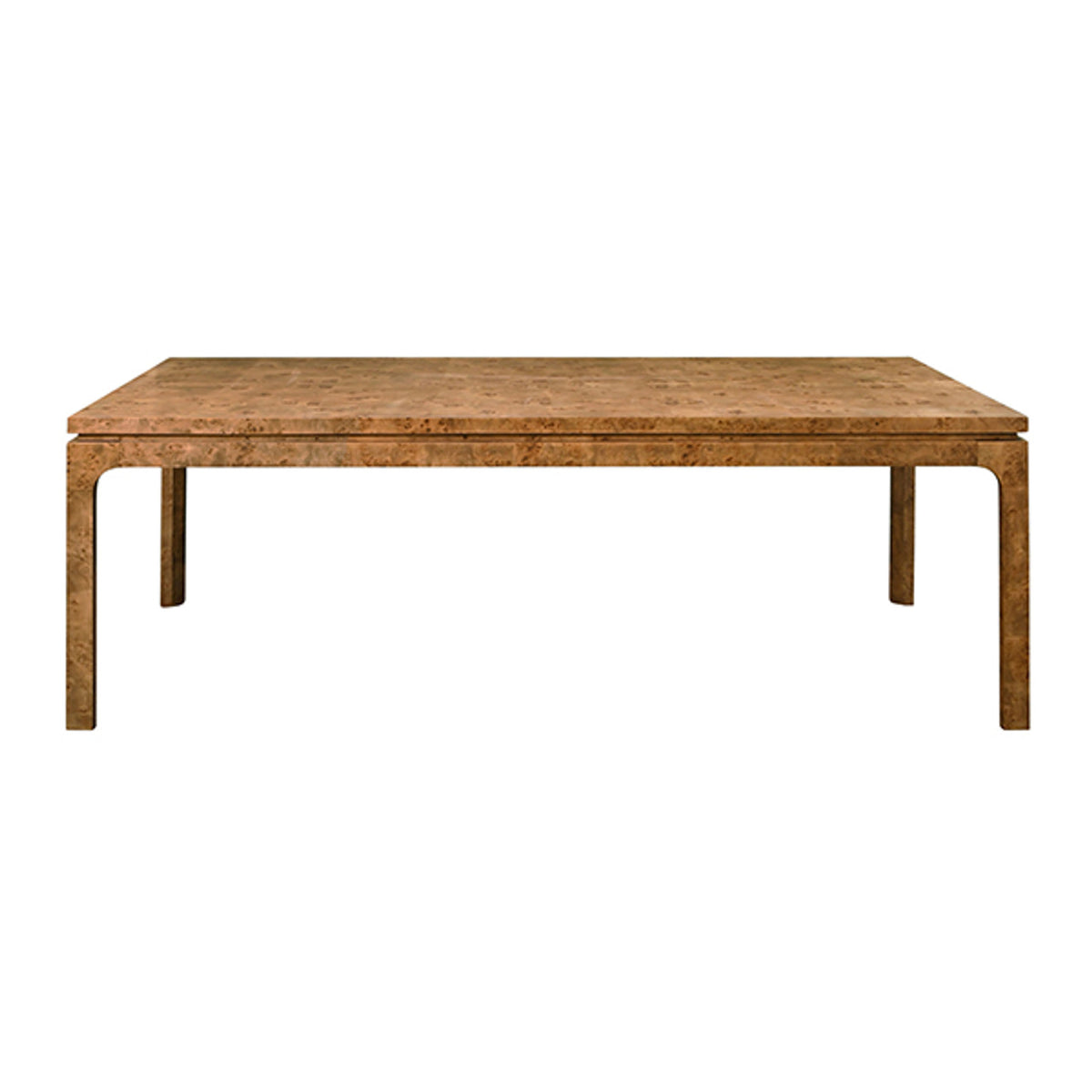Cecilly 86" Dark Burl Wood Dining Table