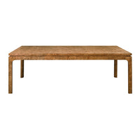 Cecilly 86" Dark Burl Wood Dining Table