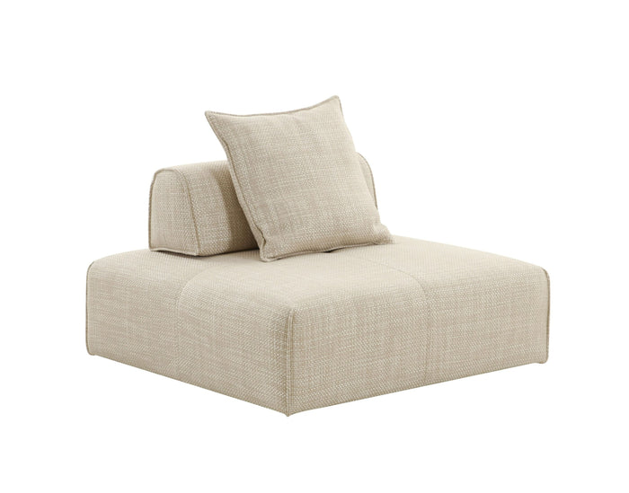 Eliza Modern Modular Beige Armless Seat