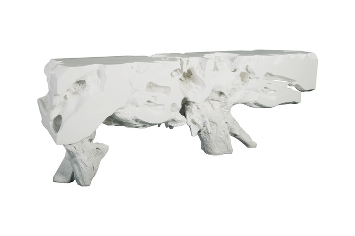 Wyn 96" Extra Large White  Gel Console Table