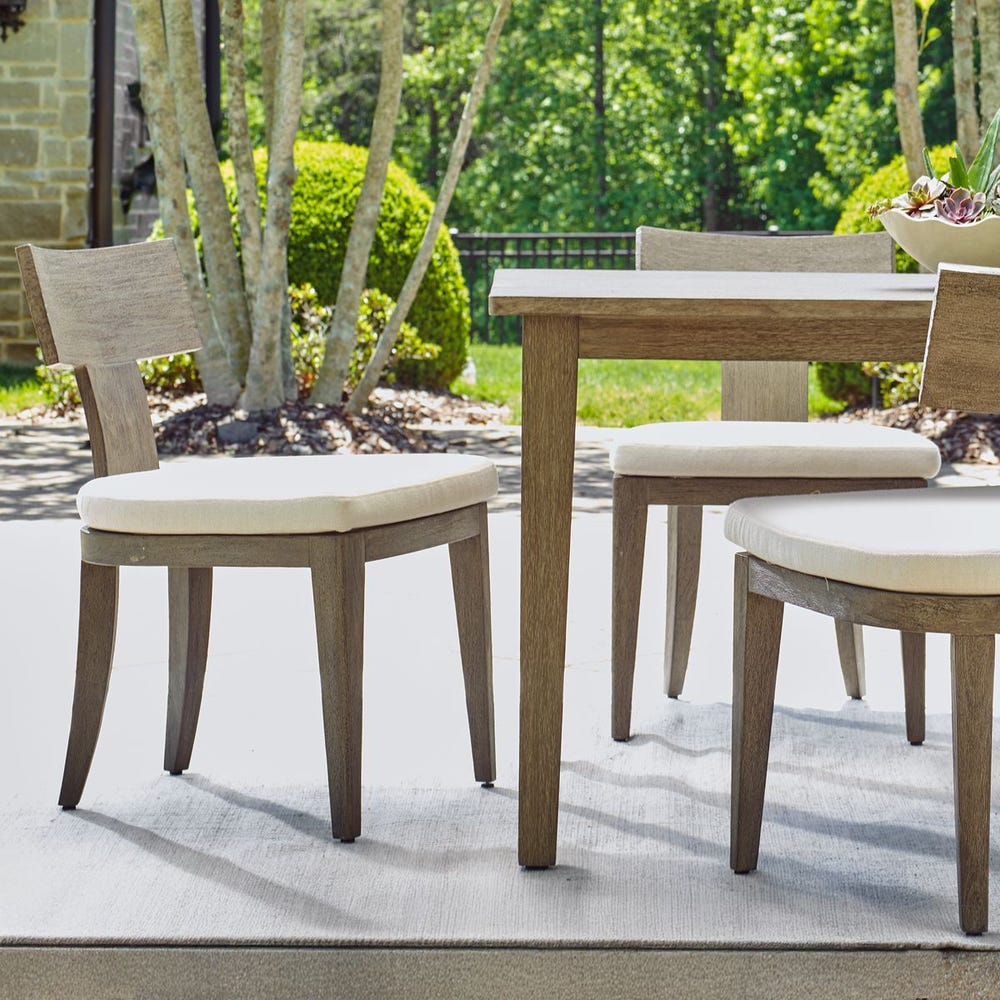Sammantha White & Grey Outdoor Dining Chair (Set of 2)