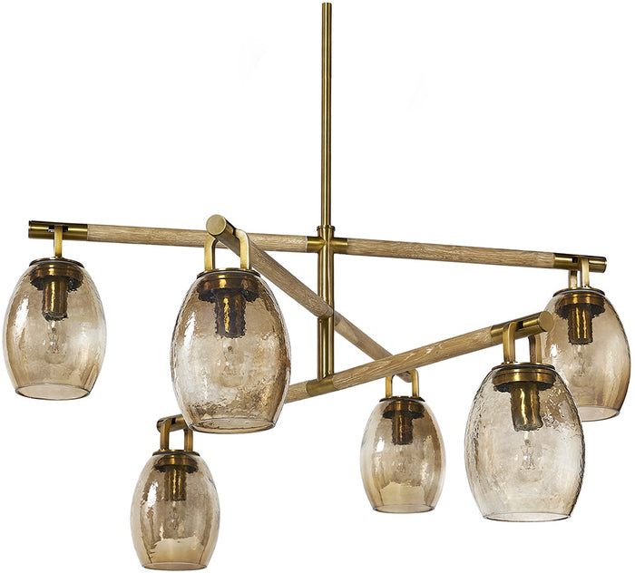 Octavia Amber & Gold Chandelier