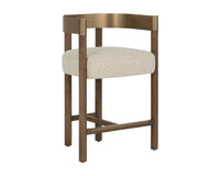 Manolo Oatmeal, Chocolate Ash & Antique Brass Counter Stool