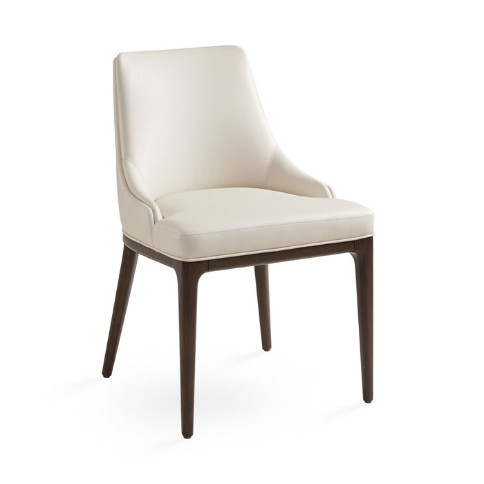 Tabitha Taupe Faux Leather & Wood Dining Chair