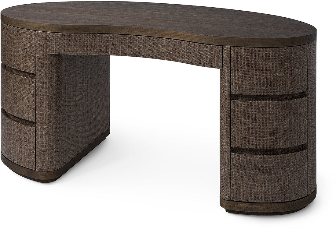 Hawthorne Brown Grasscloth Desk