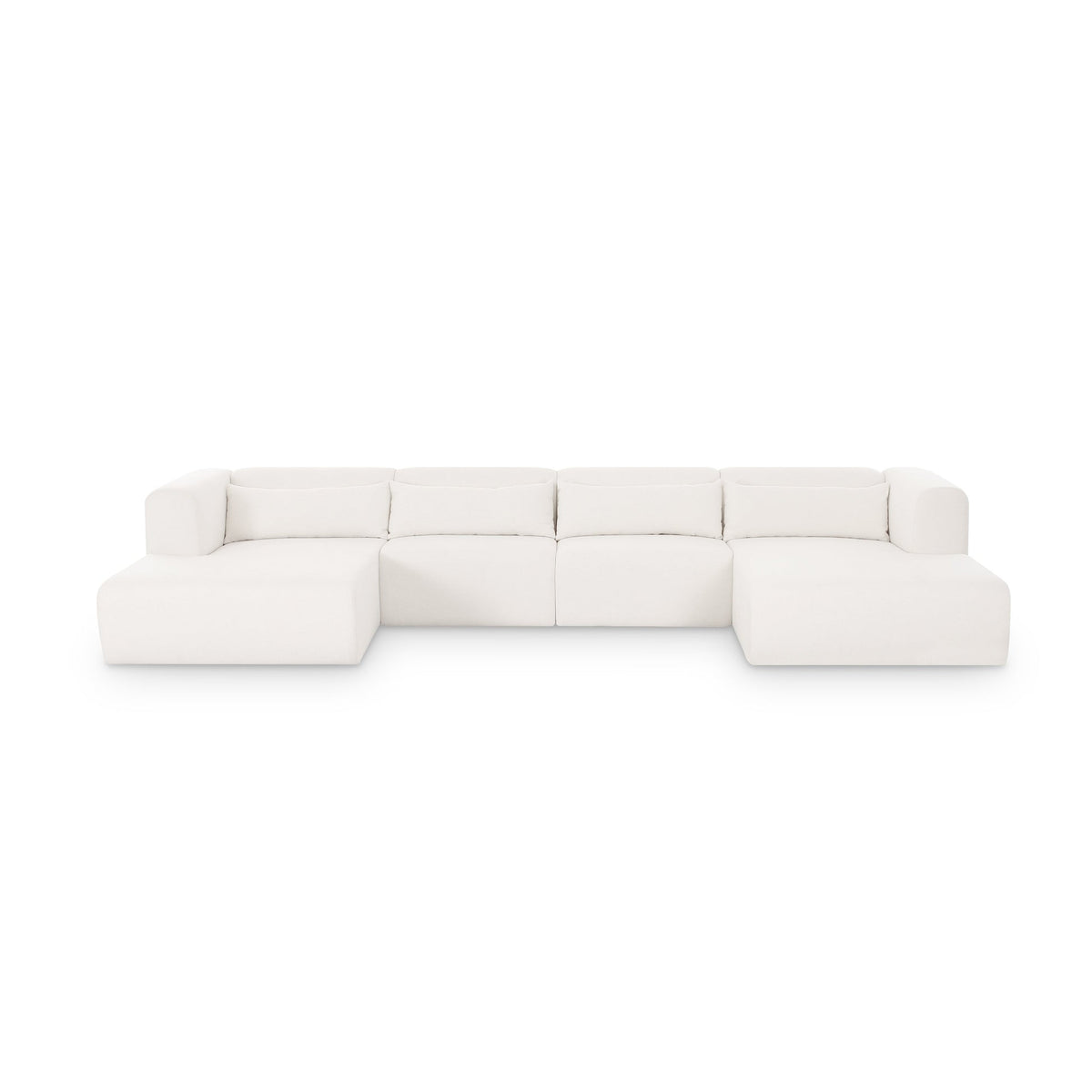 Tereasa 4-Piece Cream Performance Chenille Modular U-Sectional