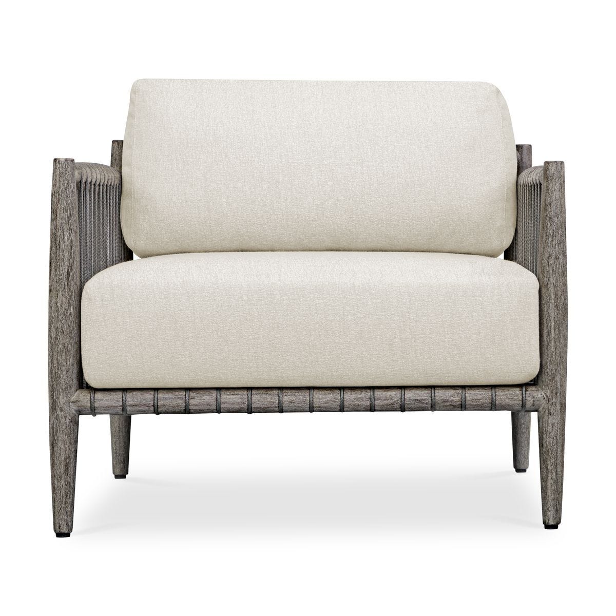 Clara White & Grey Outdoor Lounge Chair