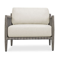 Clara White & Grey Outdoor Lounge Chair