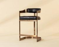 Beaumont Antique Brass & Black Counter Stool