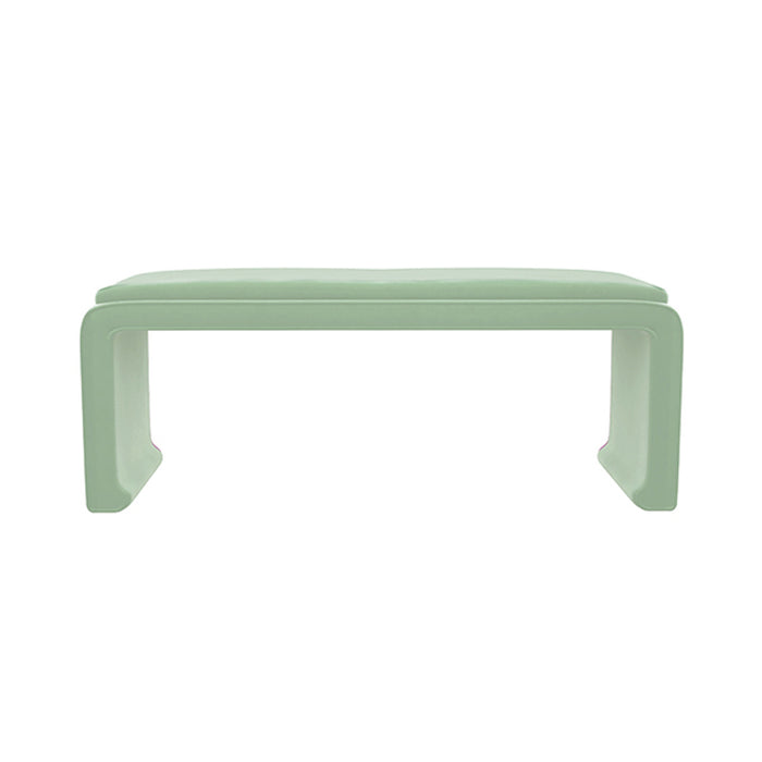 Malia Classic/Modern Large Sage Green Custom Upholstered Bench