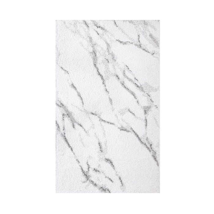 Calacatta Silver & White 100% Egyptian Cotton Luxury Bath Rug