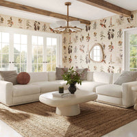 Arabella 143.2" Cream Performance Chenille Modular U-Sectional