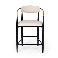 Nicole Medium Grey/Gold & Black Counter Chair