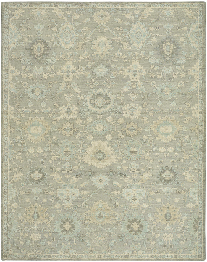 Georgia Grey Blue Hand Loomed Wool Area Rug
