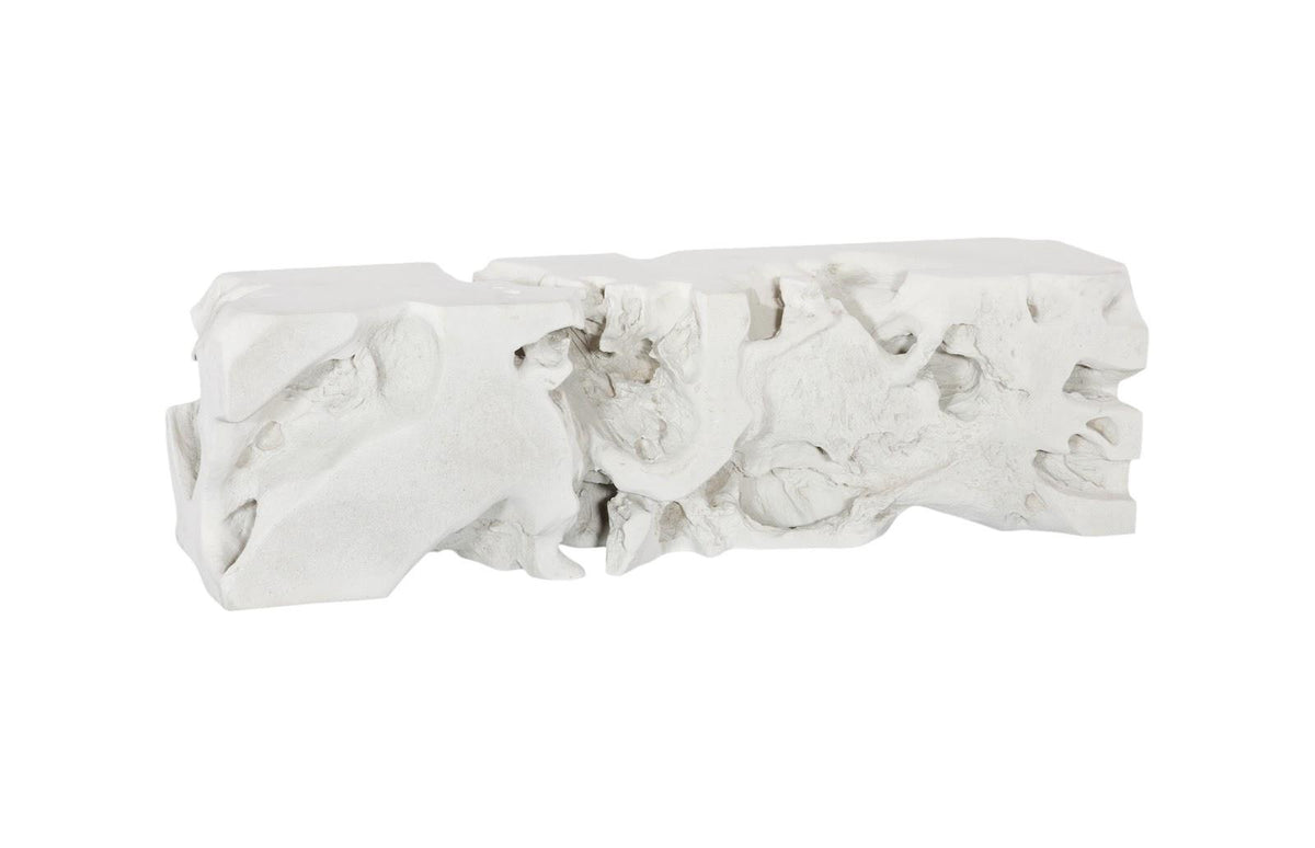 Wyn 59" Natural Indoor/Outdoor Off White Roman Bench