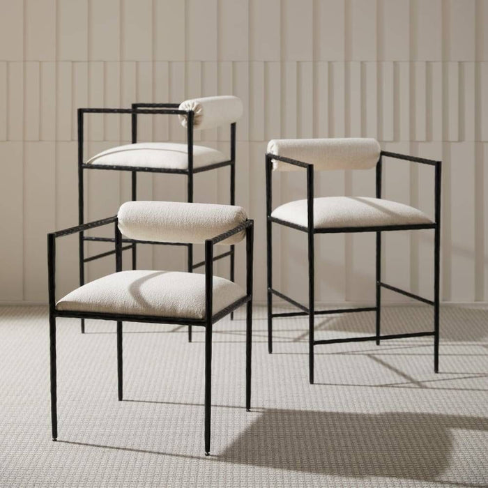 Musa White Performance Fabric Dining Chair
