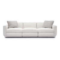 Arabella 95.7" Cream Performance Chenille Modular Sofa