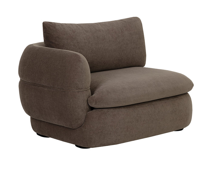 Oressa Brown Modular Left Arm Chair