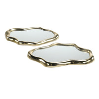Baylor Waves Gold Trays - Set of 2