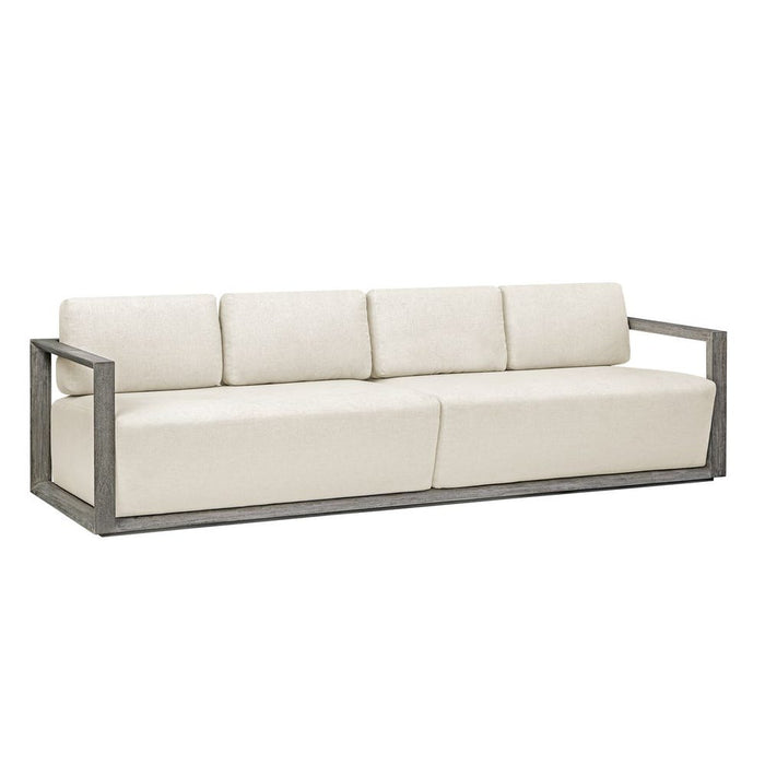 Richie 107" White & Weathered Grey Outdoor Sofa
