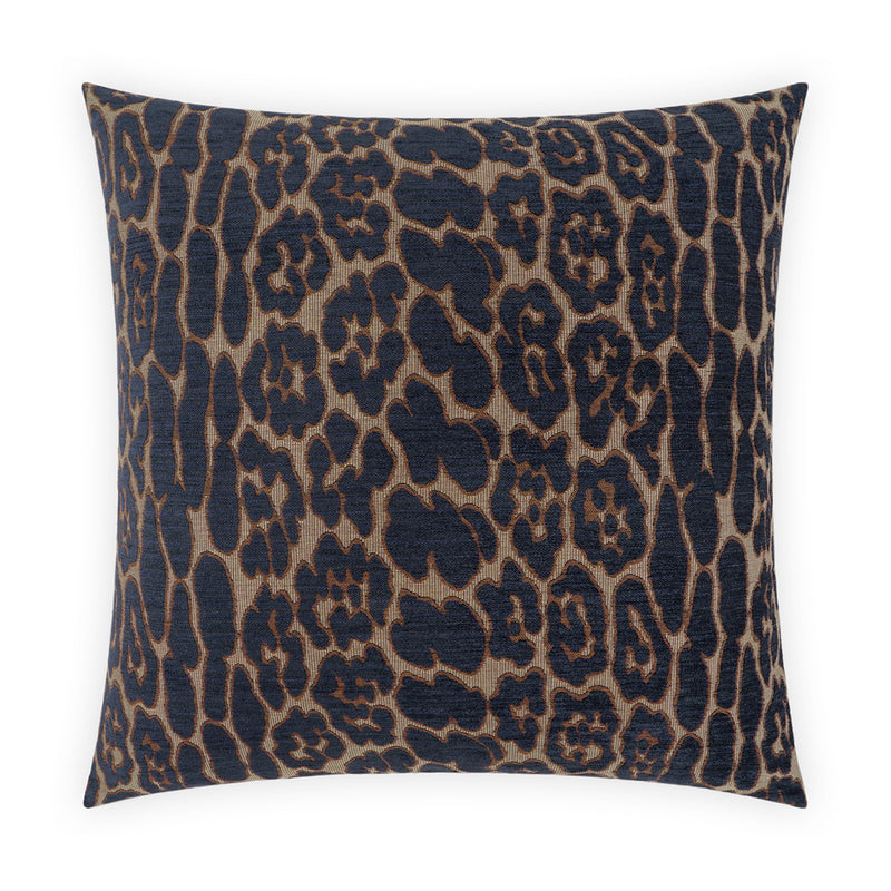 Leopard Superior Quality Luxurious Blue Pillow