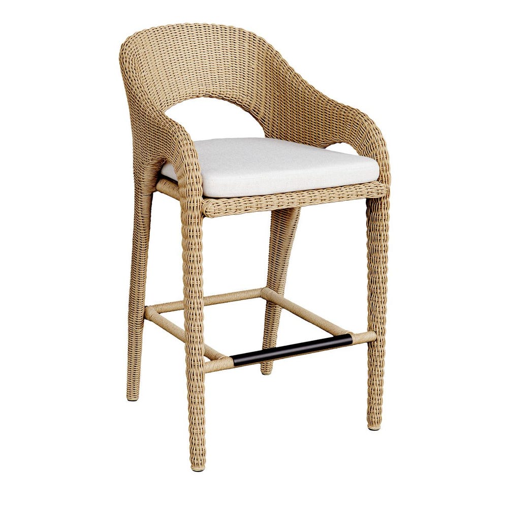 Avenue White All Weather Outdoor Bar Stool