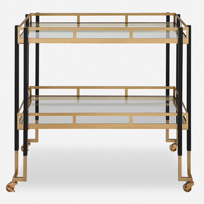 Whitley Black & Gold Bar Cart