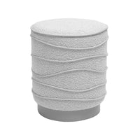 Alveena Grey Boucle Ottoman