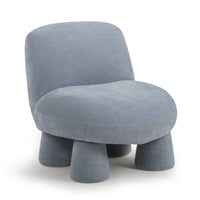Aishen Blue Upcycled Chenille Accent Chair