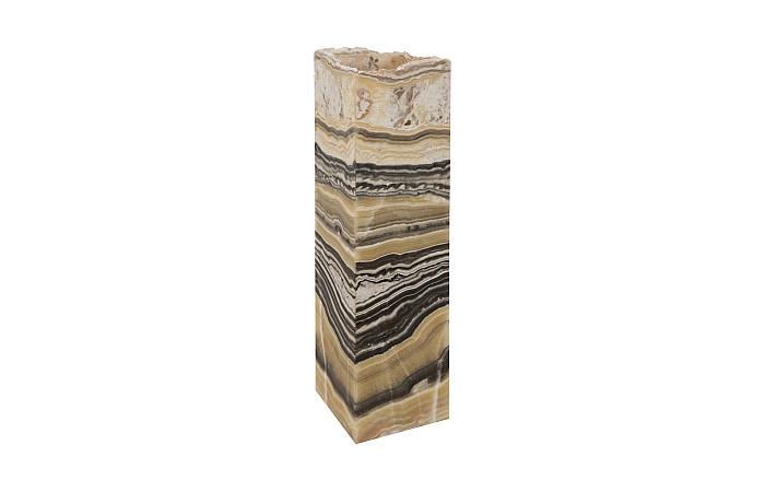 Onyx Zebra Square Pedestal Lamp