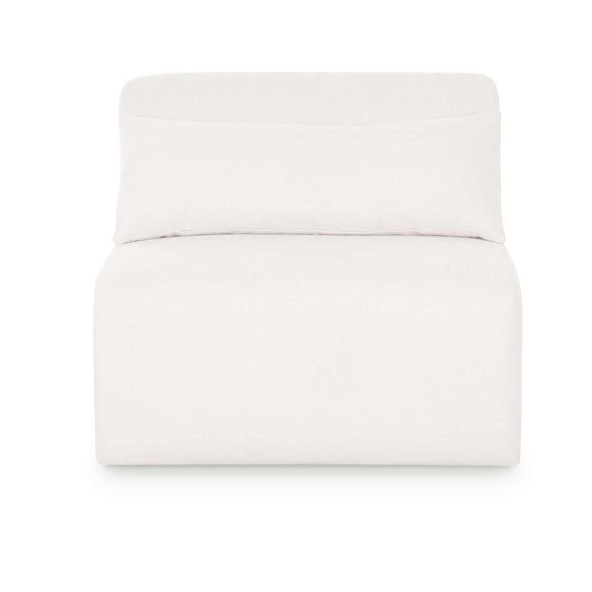 Tereasa Cream Performance Chenille Modular Armless Chair