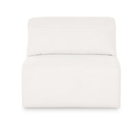 Tereasa Cream Performance Chenille Modular Armless Chair