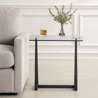 Dasie Crystal Dark Bronze Accent Table