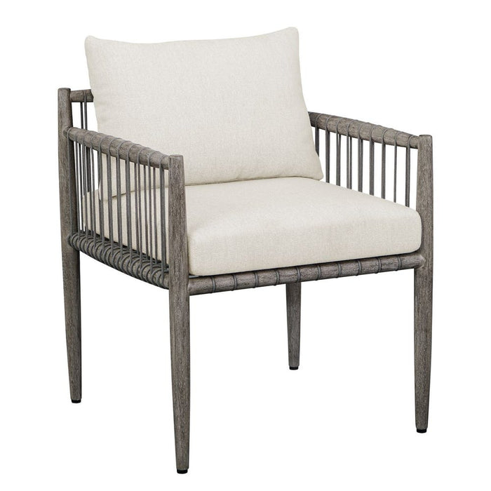 Clara White & Grey Outdoor Dining Chair
