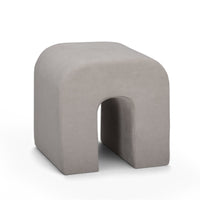 Daliah Taupe Performance Velvet Ottoman