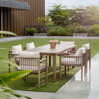 Clara White & Grey Outdoor Dining Chair