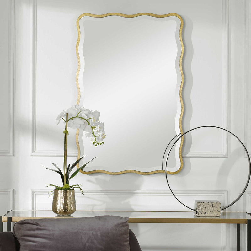 Bellas 36" Rectangular Gold Mirror