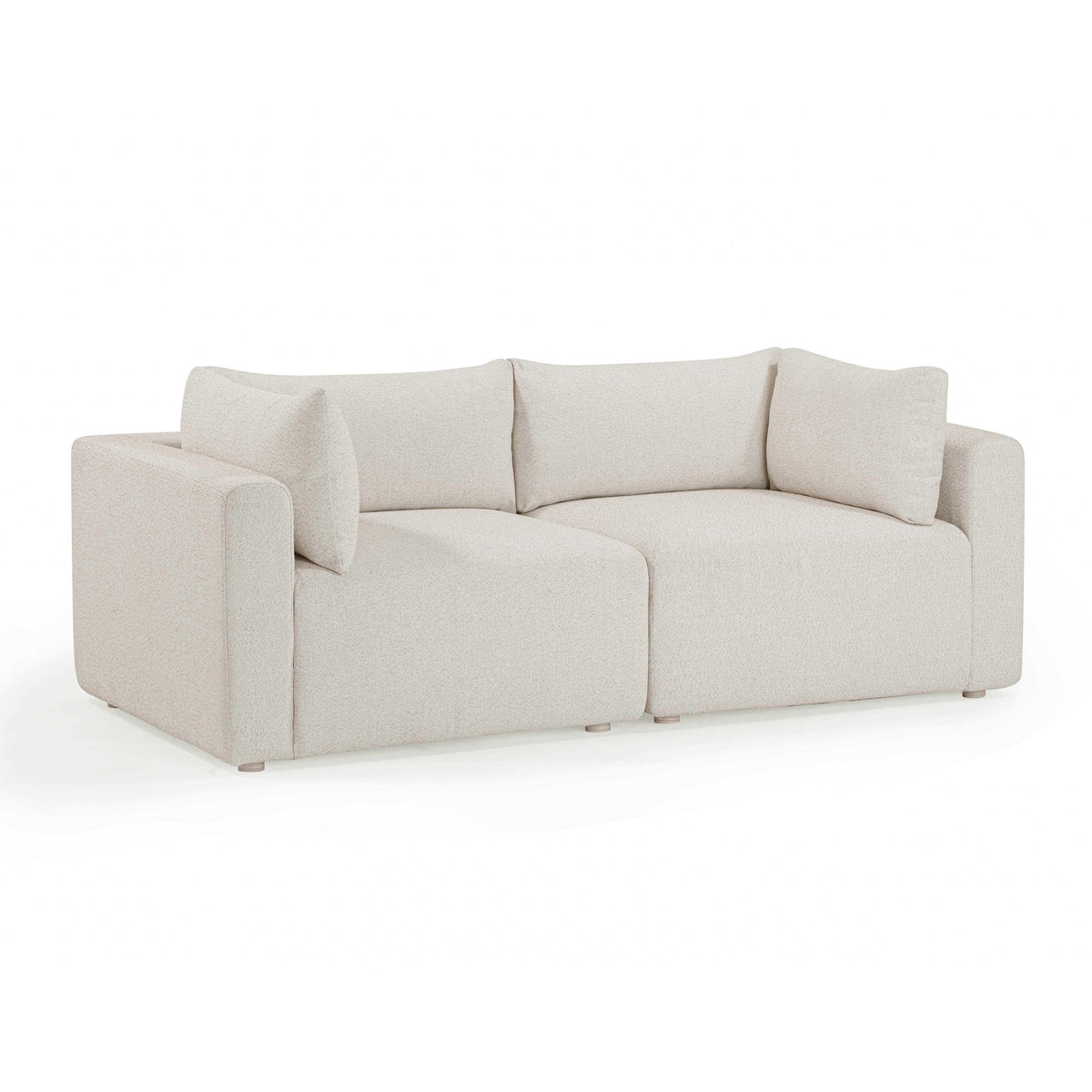 Karsyn 81" Cream Performance Fabric Outdoor Modular Loveseat
