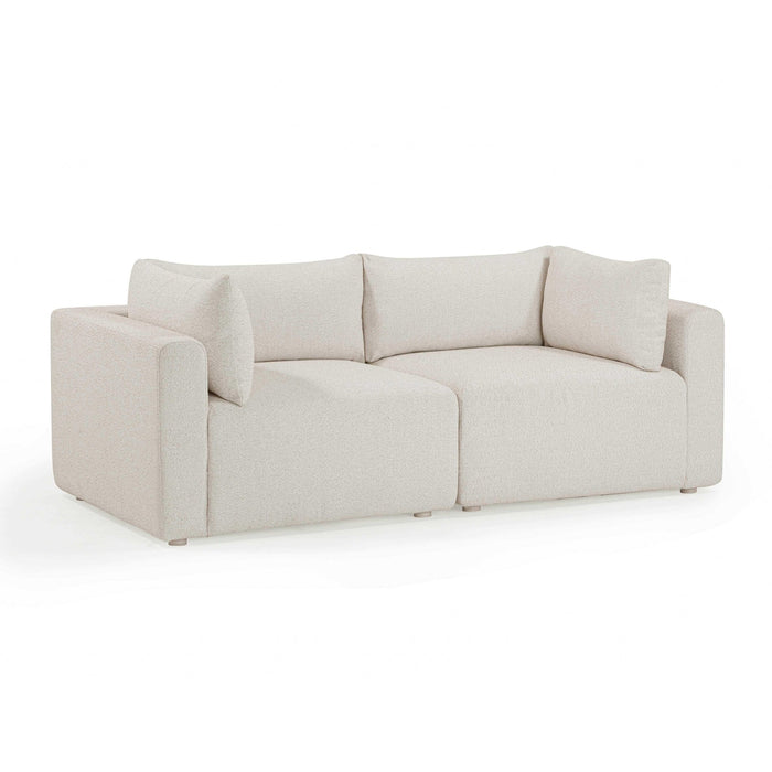 Karsyn 81" Cream Performance Fabric Outdoor Modular Loveseat