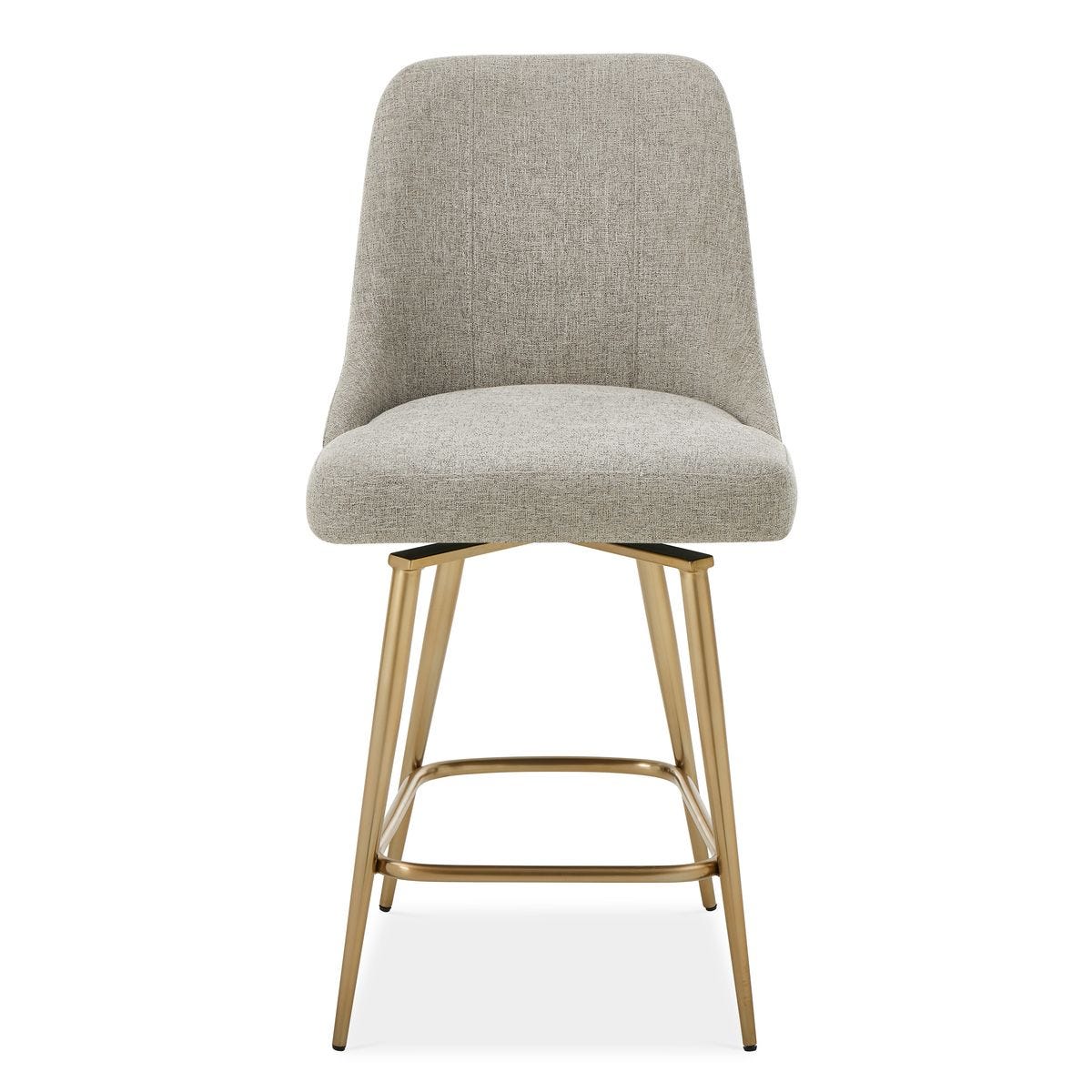 Wellington Taupe & Brushed Gold Counter Stool