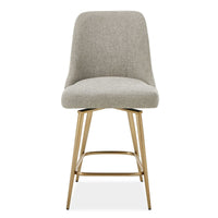 Wellington Taupe & Brushed Gold Counter Stool