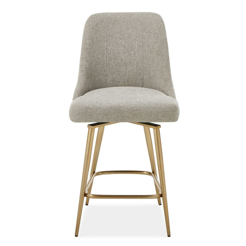 Wellington Taupe & Brushed Gold Counter Stool