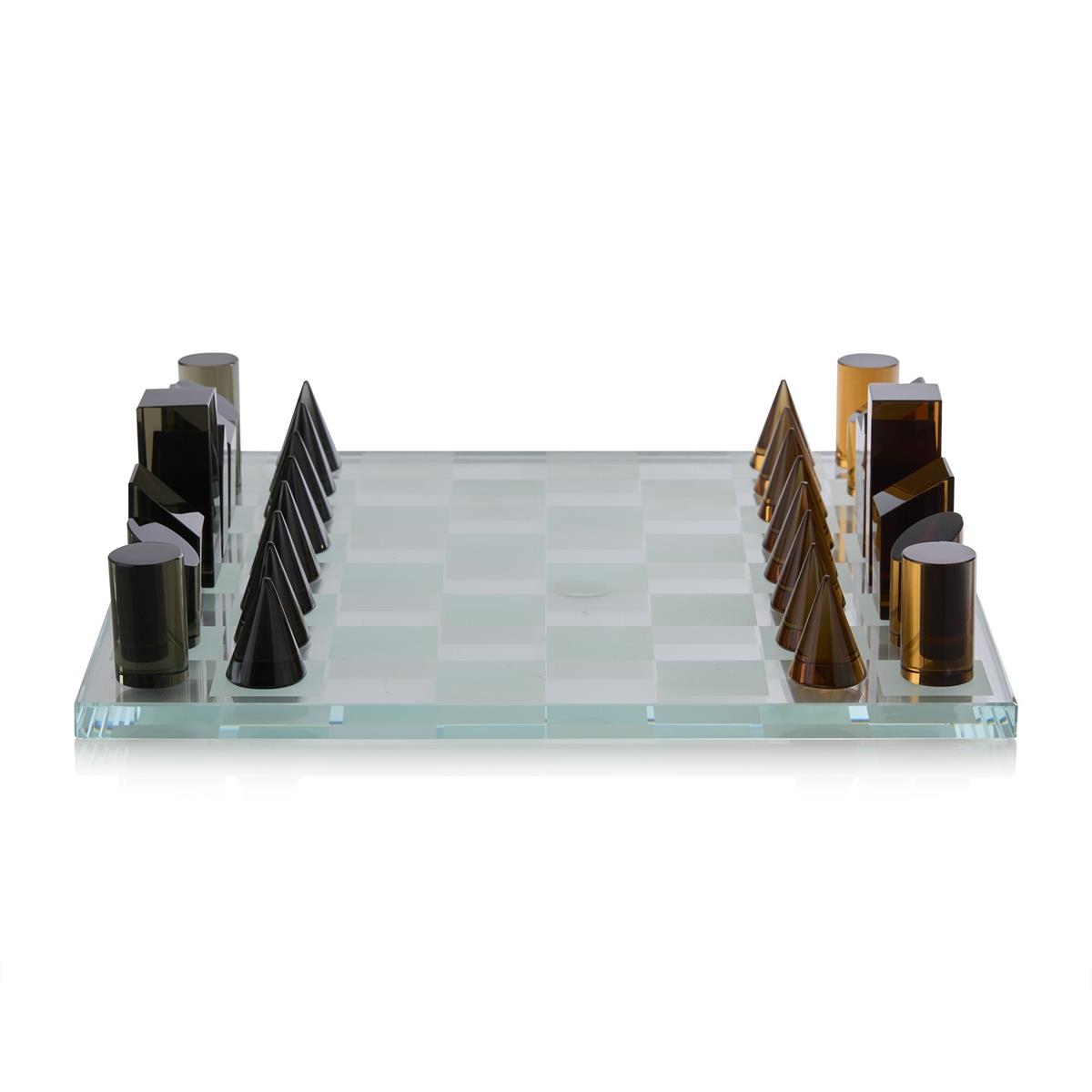 Black & Amber Chess Board