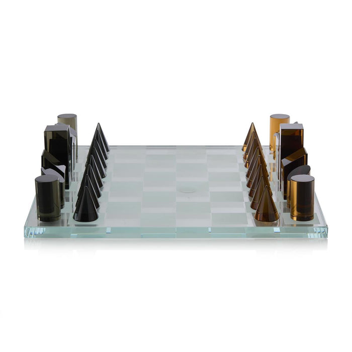 Black & Amber Chess Board